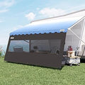 KING BIRD RV Awning Shade Screen, 8ft x 12ft3ft', Extended 600D Top
