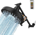 Filtered Shower Head with Extension Arm - High Output 8 in Showerhead