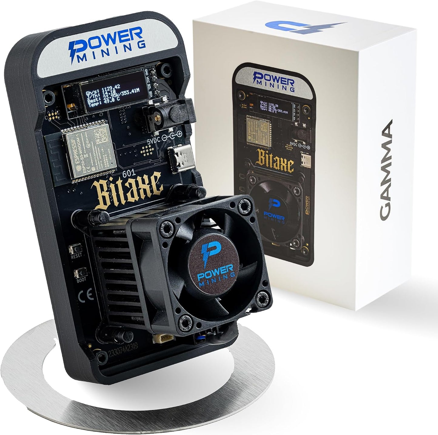 Bitaxe Gamma 601 ASIC Bitcoin Miner with 1.1 TH/s Efficiency