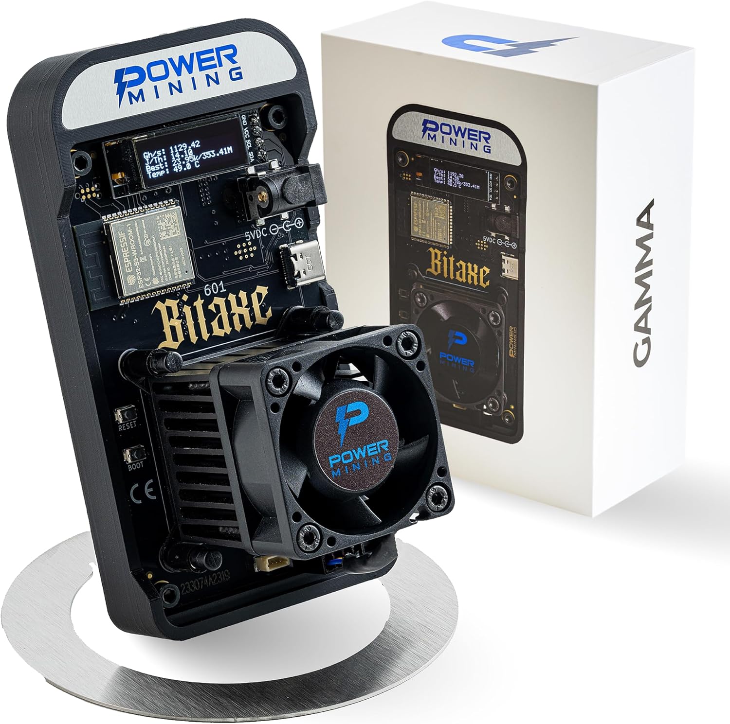 Bitaxe Gamma 601 ASIC Bitcoin Miner with 1.1 TH/s Efficiency