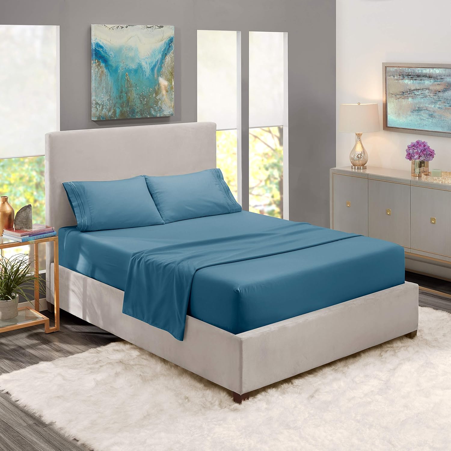 Soft Split King Sheet Set - 1800 Ultra-Soft Microfiber Sheets