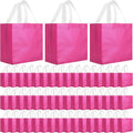 Eccliy 80 Piece Hot Pink Reusable Gift Bags Set - Large Durable Totes