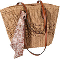 Stylish Beach Bags for Women - Woven Straw Tote Handbag