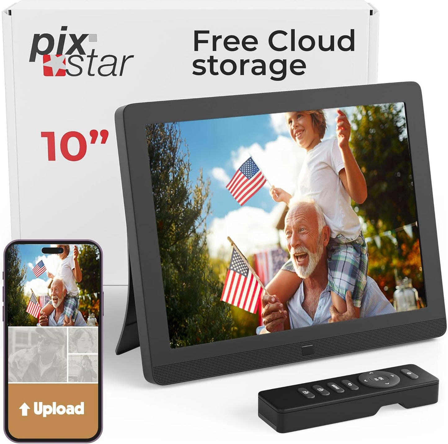 PixStar 10 inch Digital Frame with Unlimited Cloud Storage