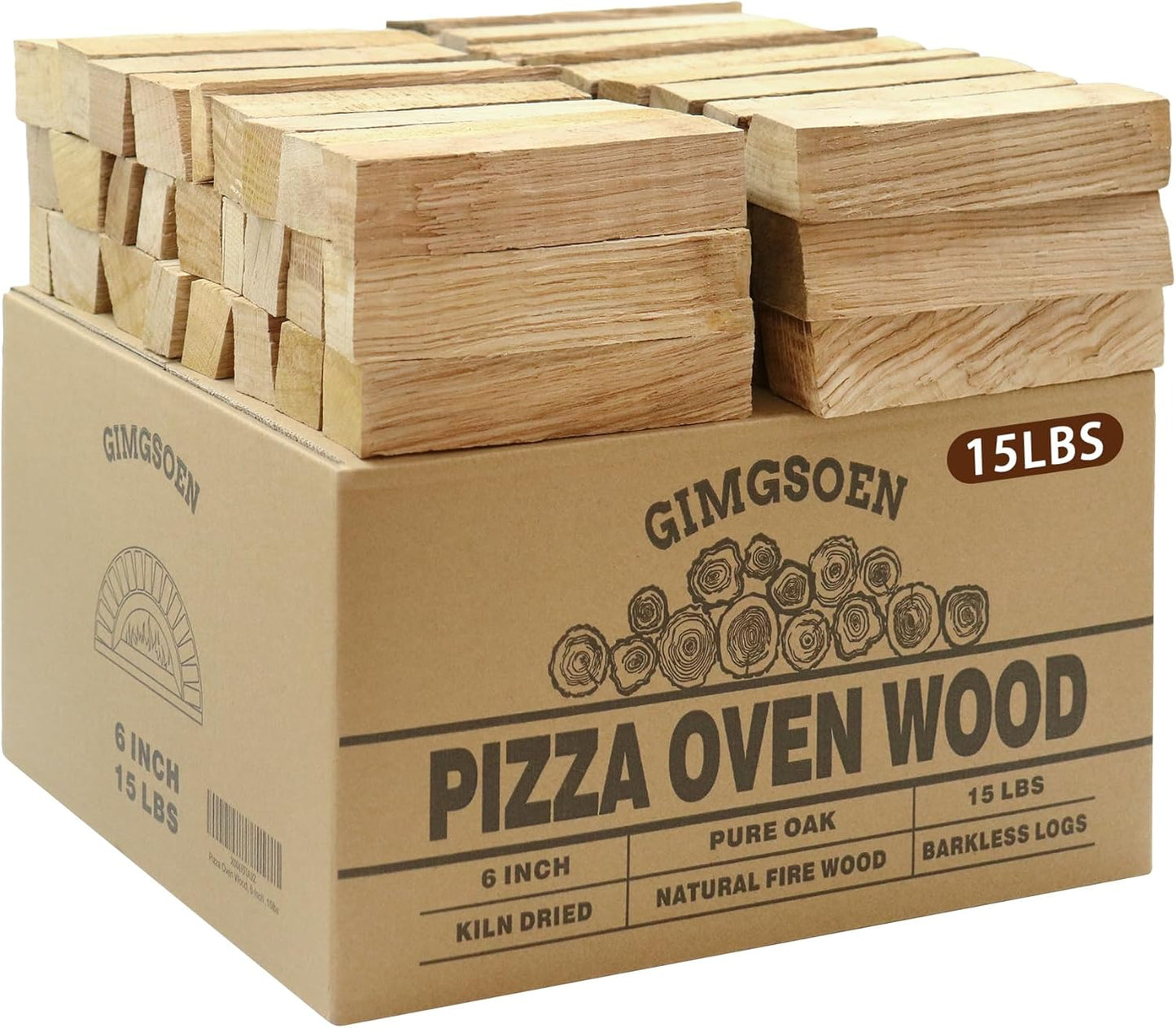 Pizza Oven Cooking Wood Mini Kiln-Dried Oak for Grilling