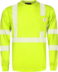 BOCOMAL FR Tee Shirts High Visibility Flame Resistant Safety Shirt on