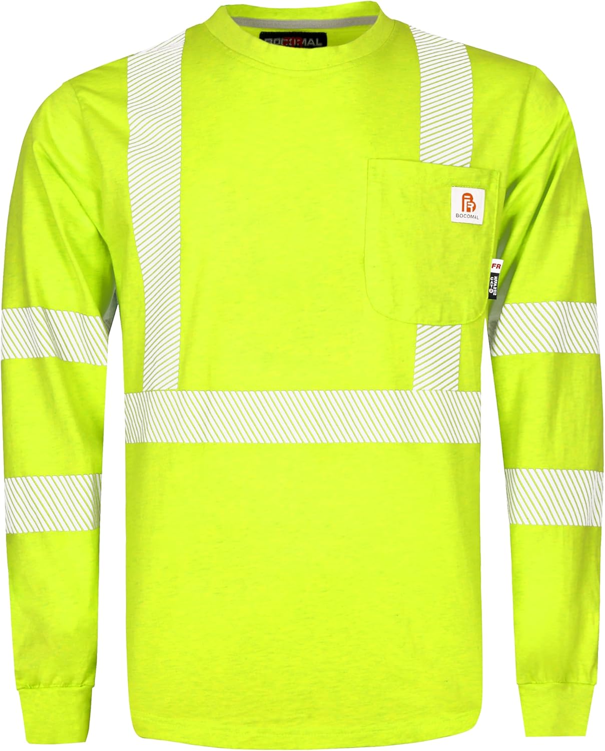 High Visibility Flame Resistant Safety Shirt for Men - BOCOMAL