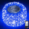 256 ft 750 LED Christmas String Lights Outdoor - Long Blue Twinkle