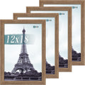 VCK 12x18 Poster Frame Set of 4 - Walnut gallery wood frames
