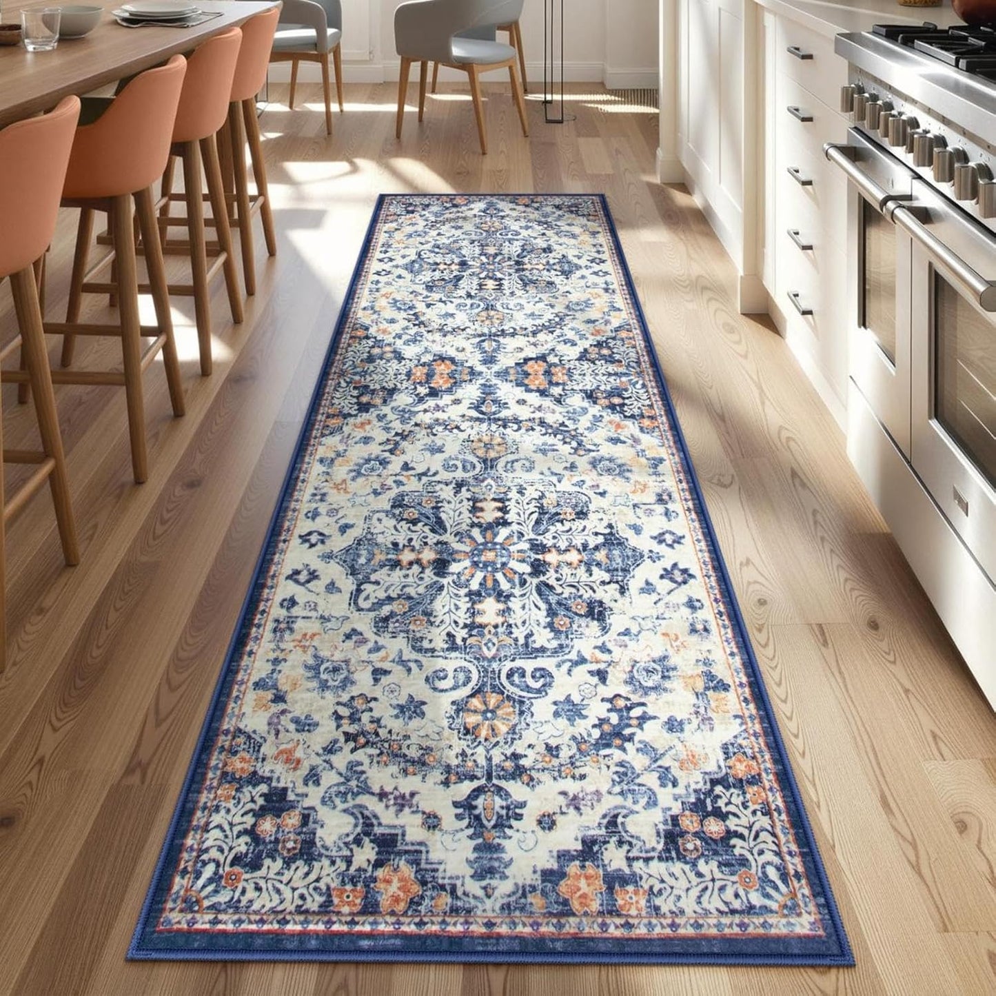 Lahome Bohemian Washable Runner Rug for Hallways and Kitchens