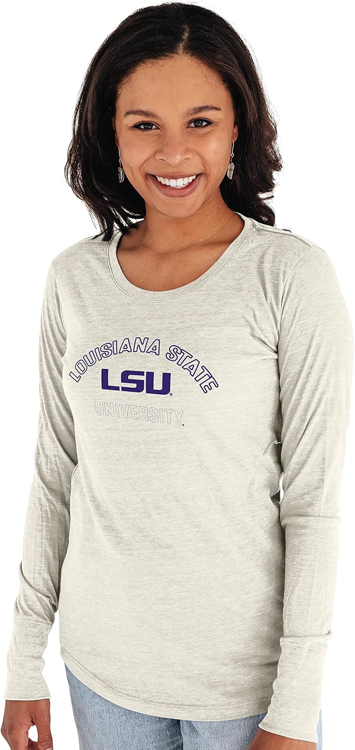 LSU Tigers Women's Tri-Blend Long Sleeve T-Shirt for Fans