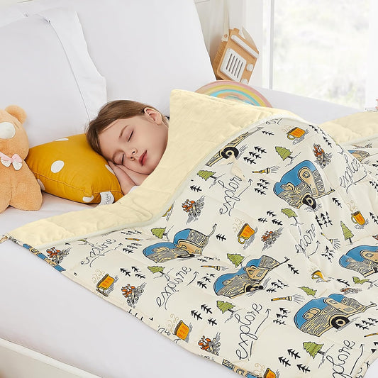 HOSUKKO Weighted Blanket for Hot Sleepers - 5 lbs Cooling Design