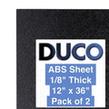 Duco ABS Plastic Sheet 1/8 in 12 x 36 2-Pack - Heat Moldable Panels