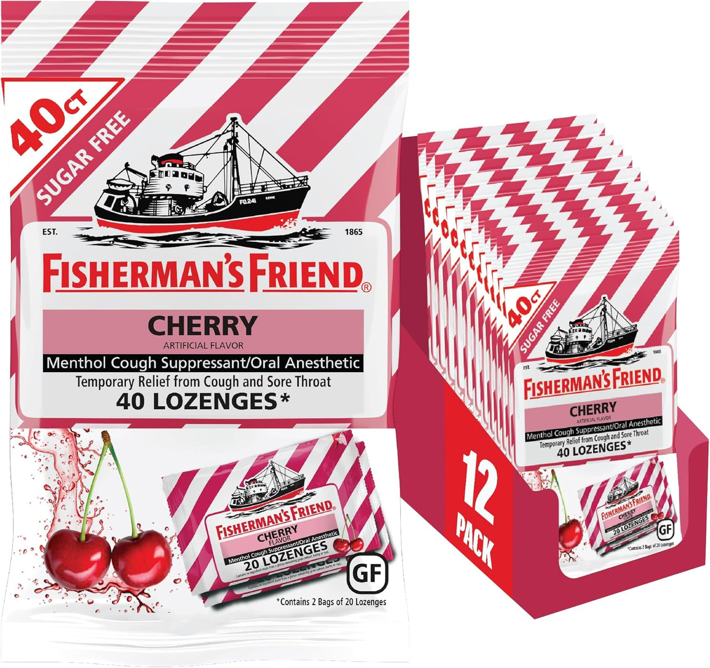 Fisherman's Friend Cough Drops for Strong Sore Throat Relief