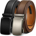 KEMISANT Men Belt 2 Pack Leather Ratchet Belt - Custom Fit Comfort one
