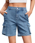 IVIR Bermuda Cargo Shorts for Women Knee Length - Comfortable Summer