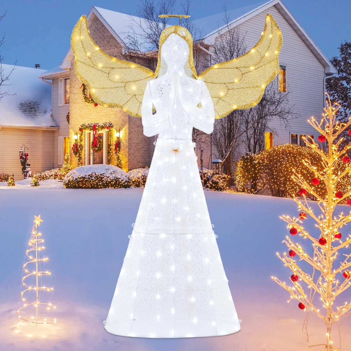 5 FT Lighted Christmas Angel Decoration with 150 LED Lights