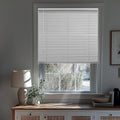 1 in Vinyl Mini Blinds in Midnight White - Cordless Blackout