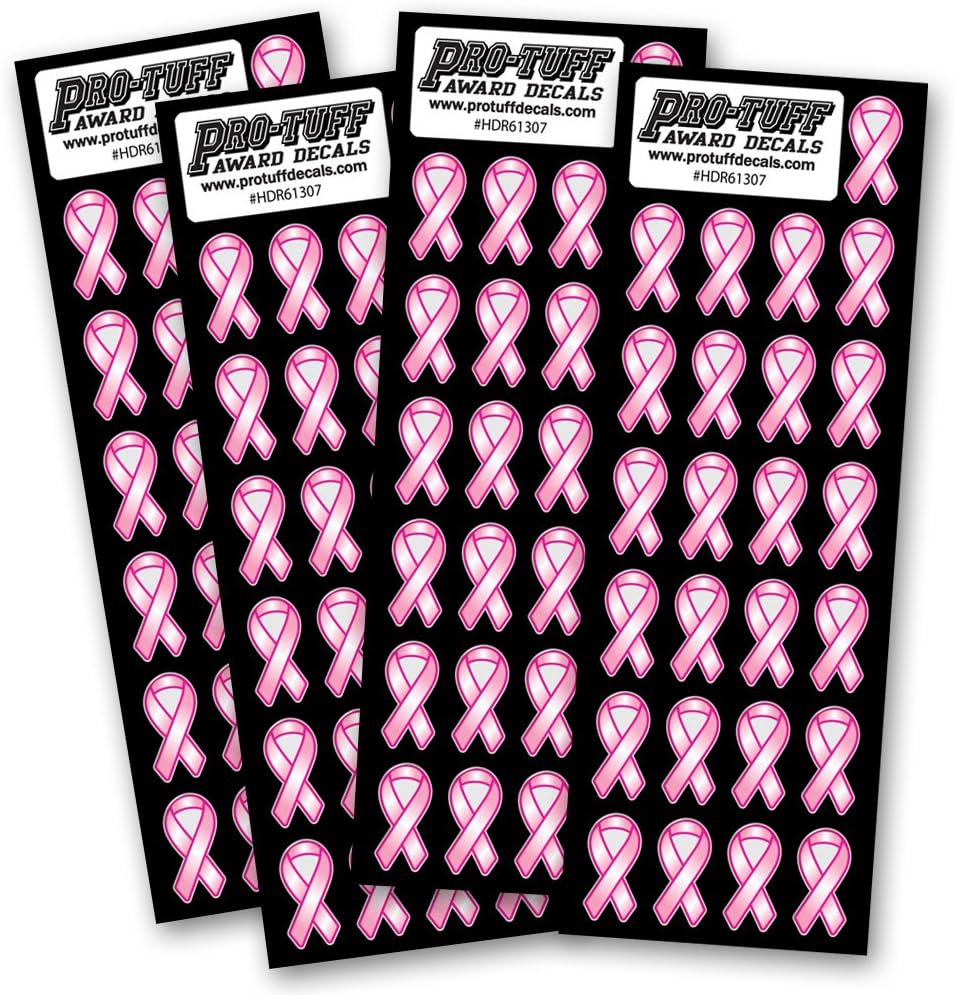 100 Pink Ribbon Helmet Decals - Pro-Tuff Decals