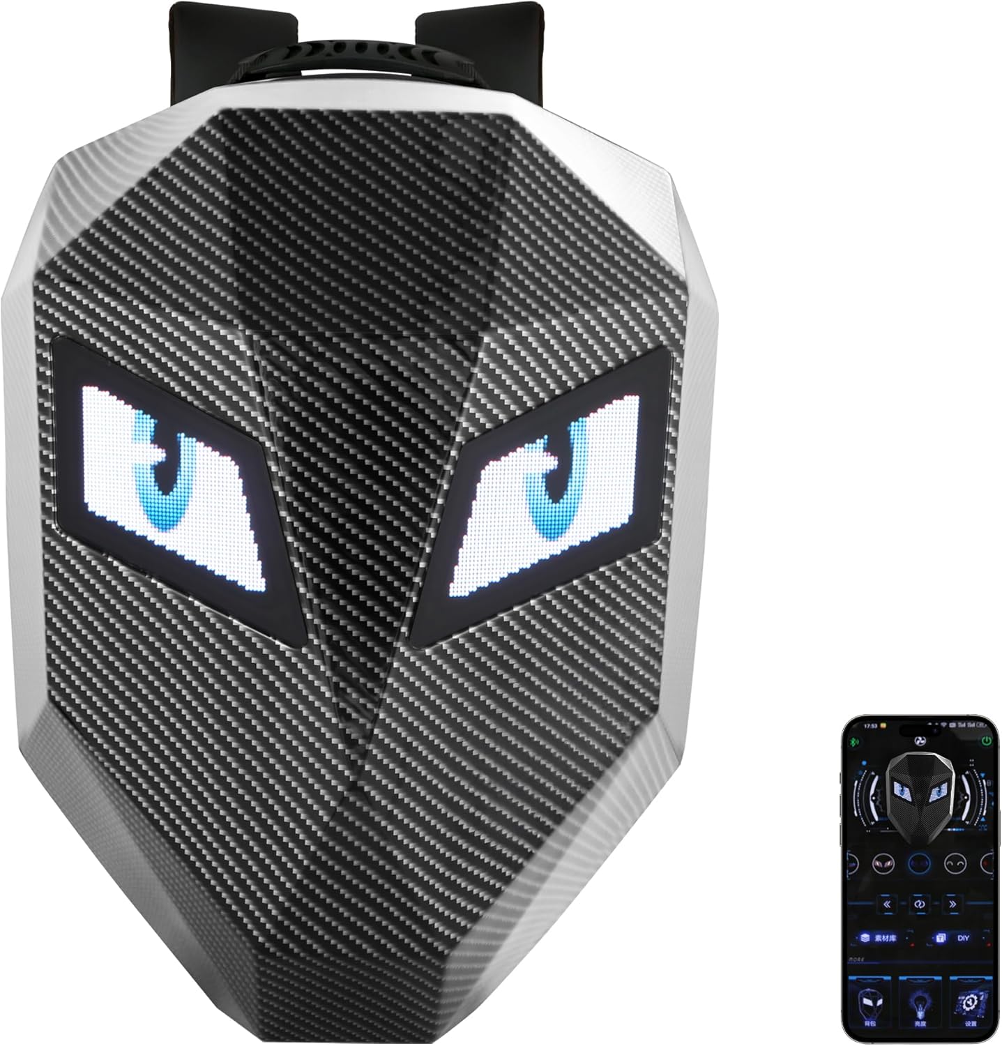 LED Motorcycle Backpack with DIY Programming and Storage Options