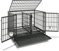 Stackable Heavy Duty Dog Crate on Wheels 43 in - Space Saving