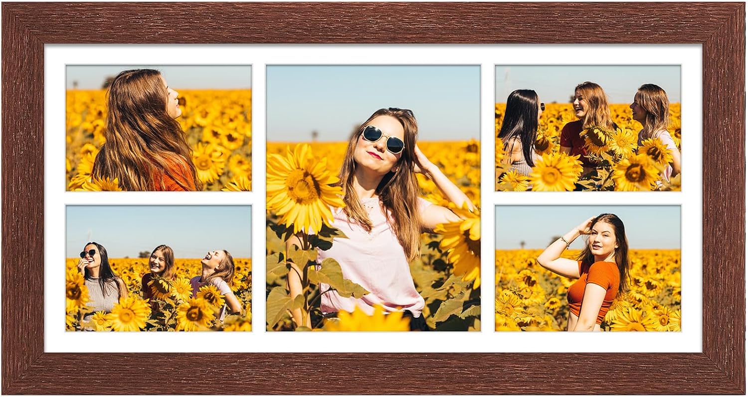 11x23 Picture Frame Display for 5 Opening Collage Photos