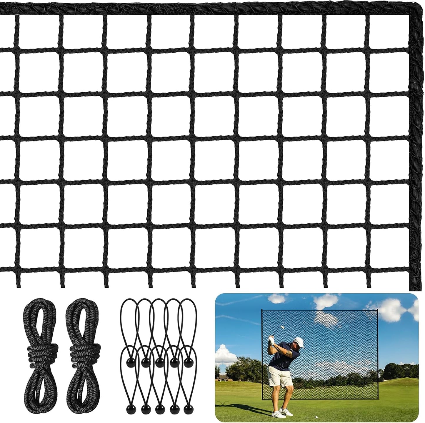 10ft Nylon Golf Practice Net - Perfect for Backyard Training