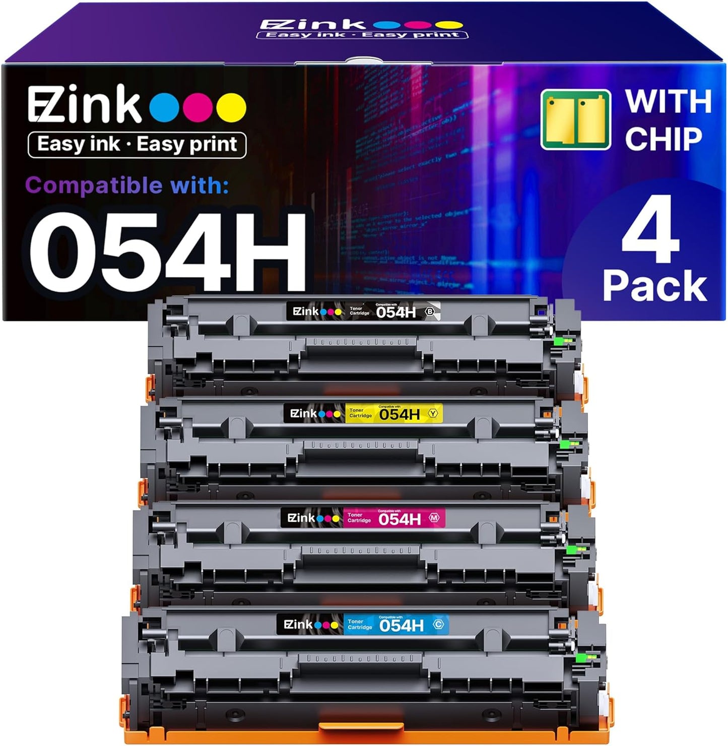 054H Toner Cartridge Set Replacement for Canon Printers 4 Pack
