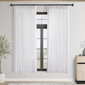 Pinch Pleated White Linen Curtains 78 in Length - Light Filtering