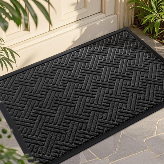 Front Door Mat Indoor Outdoor Entrance, Heavy Duty Absorbent Mat
