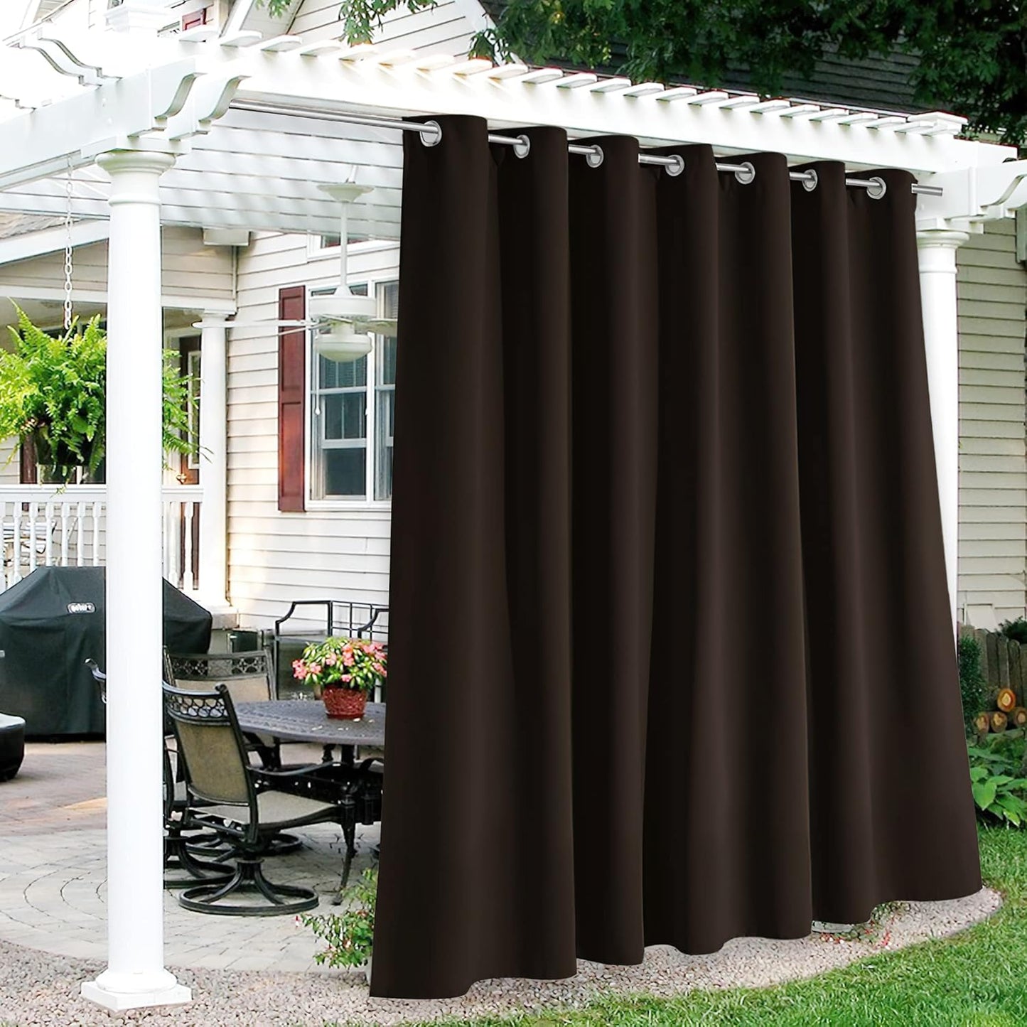 RYB HOME Outdoor Blackout Curtains for Patio and Gazebo Use