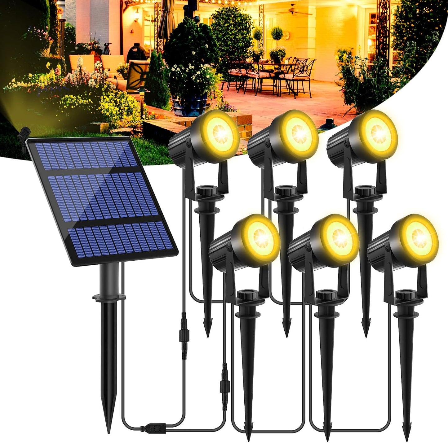T-SUNUS Halloween Solar Spot Lights for Outdoor Landscape Use