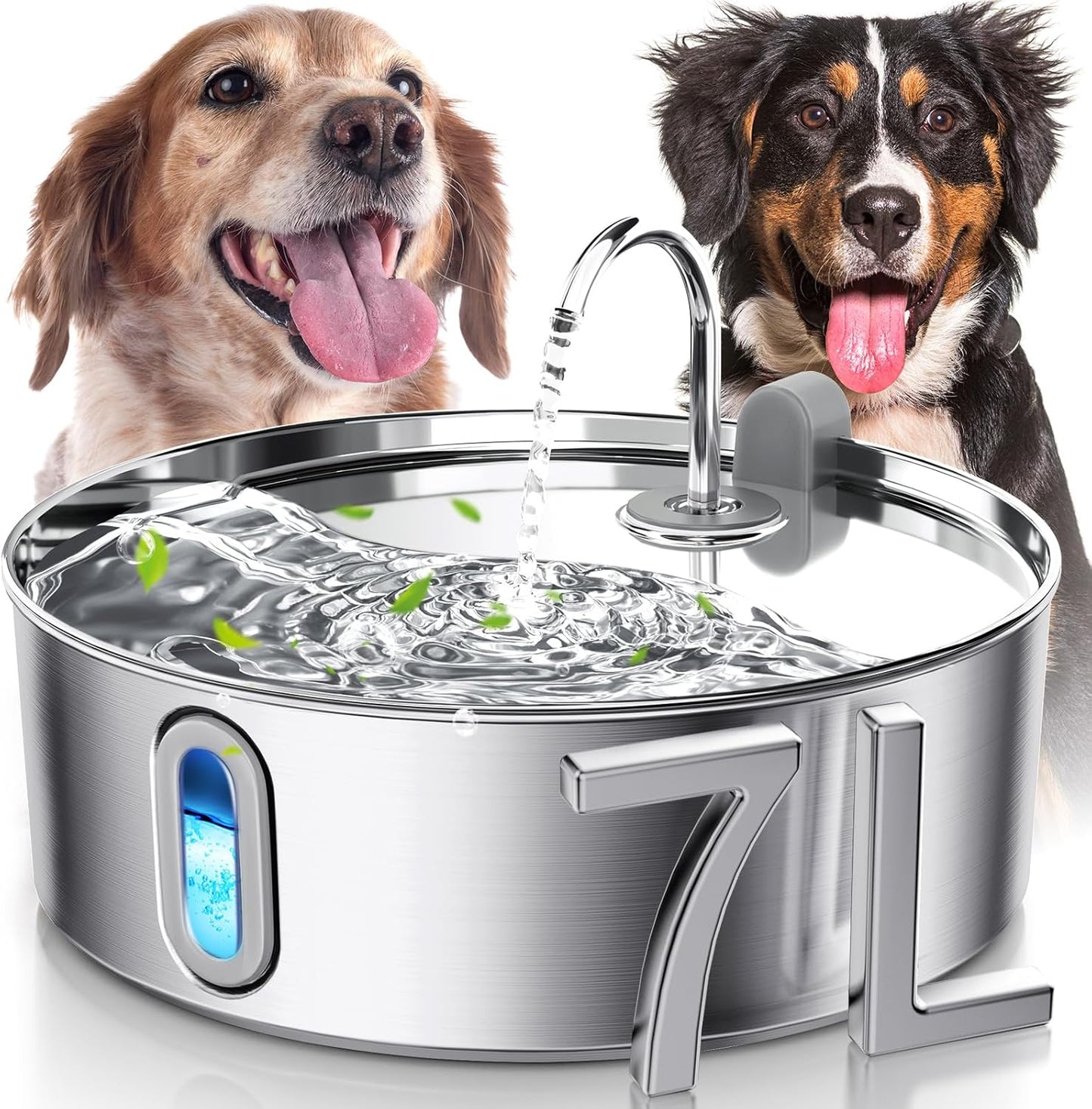 Dog Water Fountain for Large Dogs with 7L Capacity and Filters
