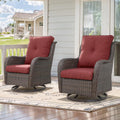 Outdoor Swivel Rocker Patio Chairs Set of 2 for Relaxation