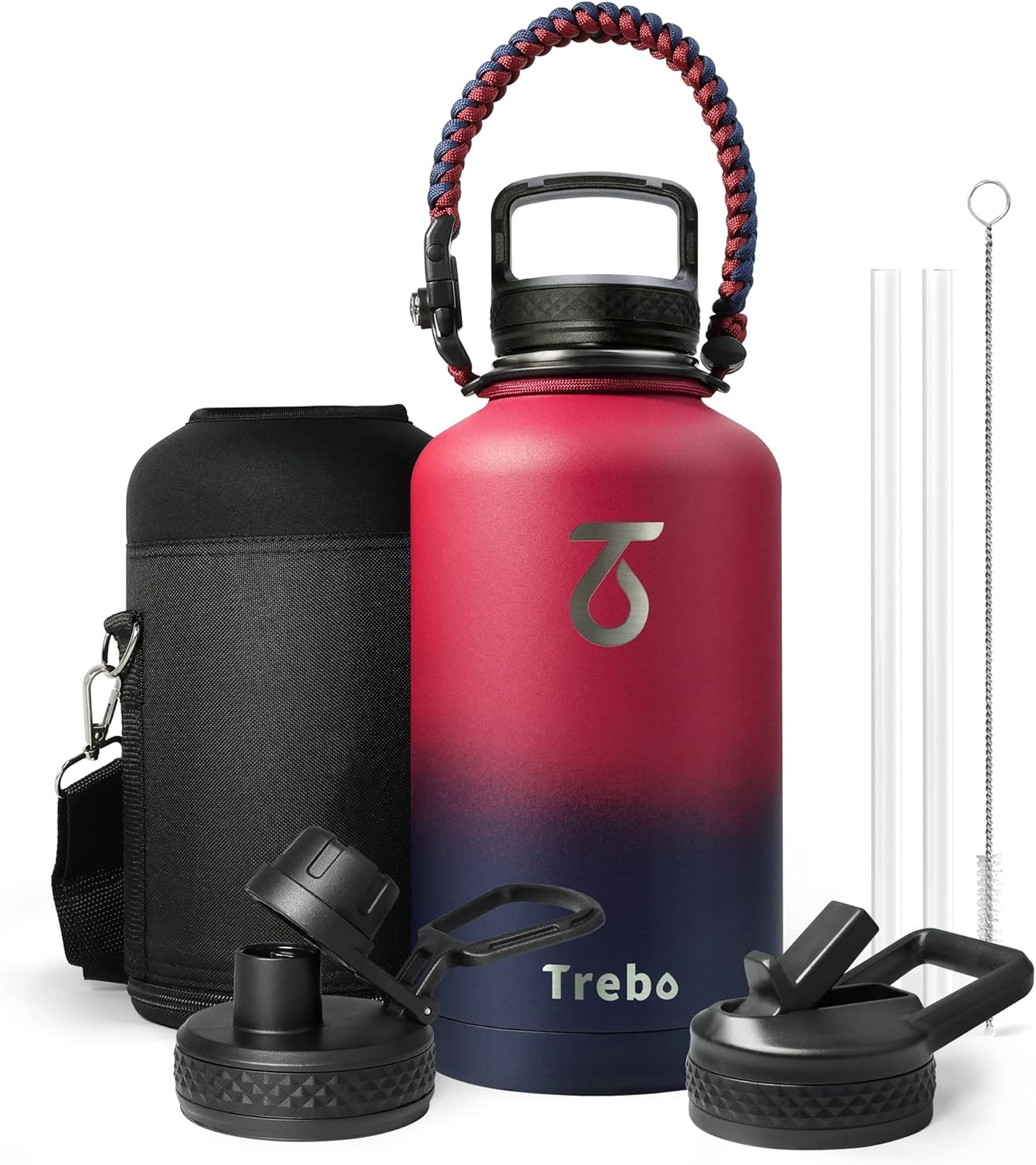 Trebo Insulated Water Bottle 64 oz for Gym Sports Hiking Travel