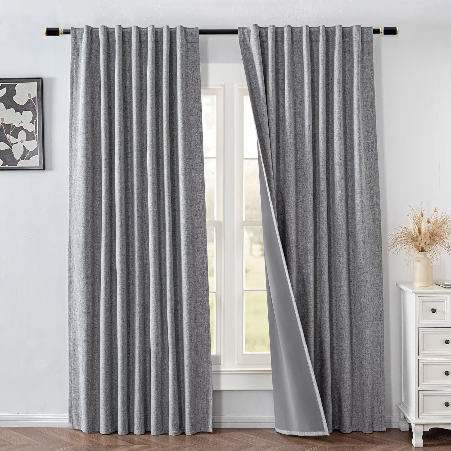 100% Blackout Curtains by IGEMAEVE for Bedroom & Living Room
