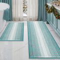 Chenille Bath Mat Set 20in x 32in + 20in x 60in - Plush Absorbent