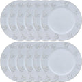 Christmas Reindeer White Charger Plates Set of 6 - Elegant 13in