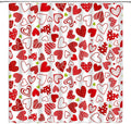 Romantic Red Heart Shower Curtain for Lovebirds
