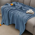 100% Cotton Muslin Throw Blanket 50in x 60in - Lightweight, Breathable