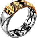 Atlantis Ring for Women - Two-Tone 14k Gold and 925 Silver Band