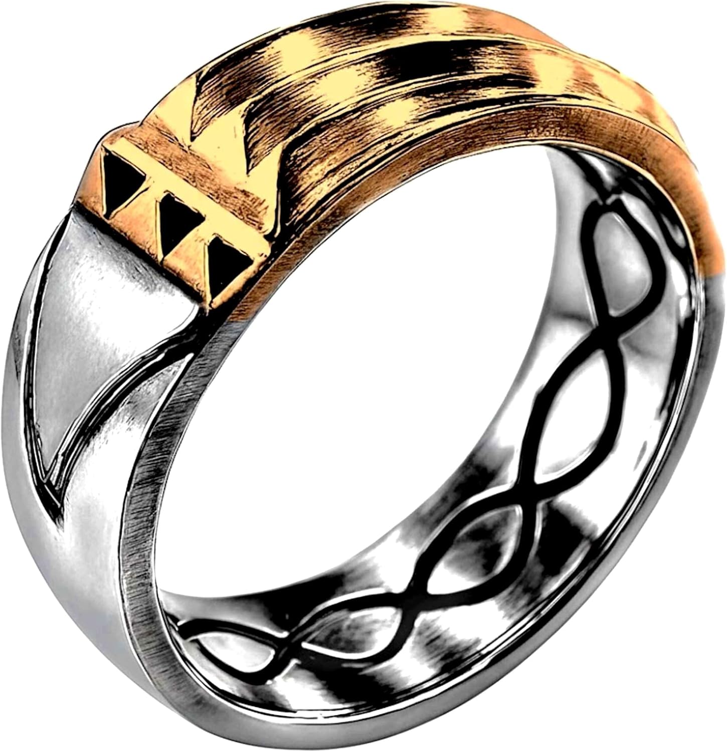 Atlantis Ring - Two-Tone 14k Gold & Sterling Silver Amulet