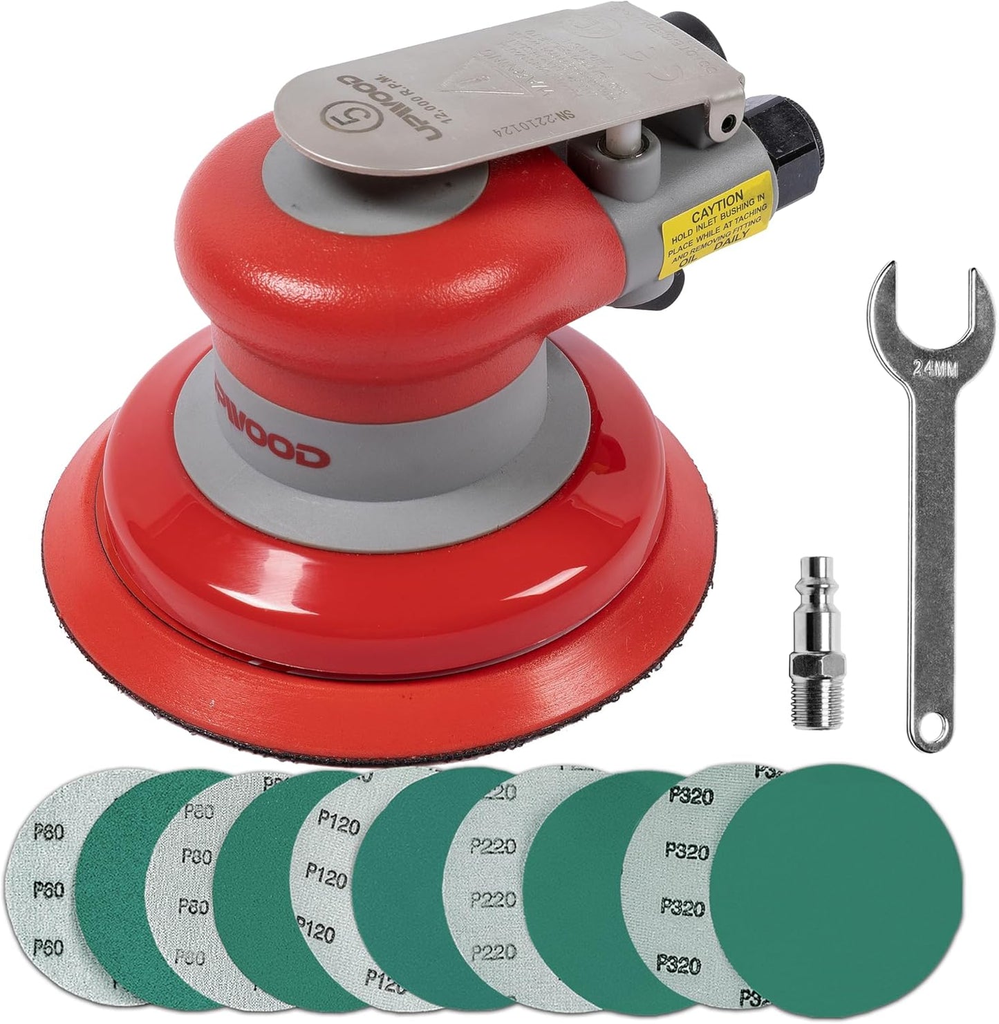 UPWOOD Pneumatic Random Orbital Sander for Smooth Finishes