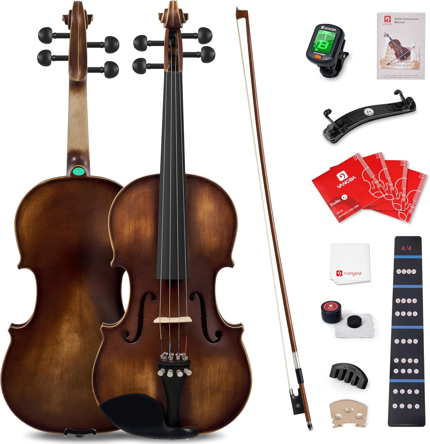 Vangoa 4/4 Full Size Violin Set for Beginners and Professionals