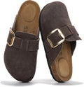 Women's Manchester Genuine Leather Clogs with Memory Foam - Arch