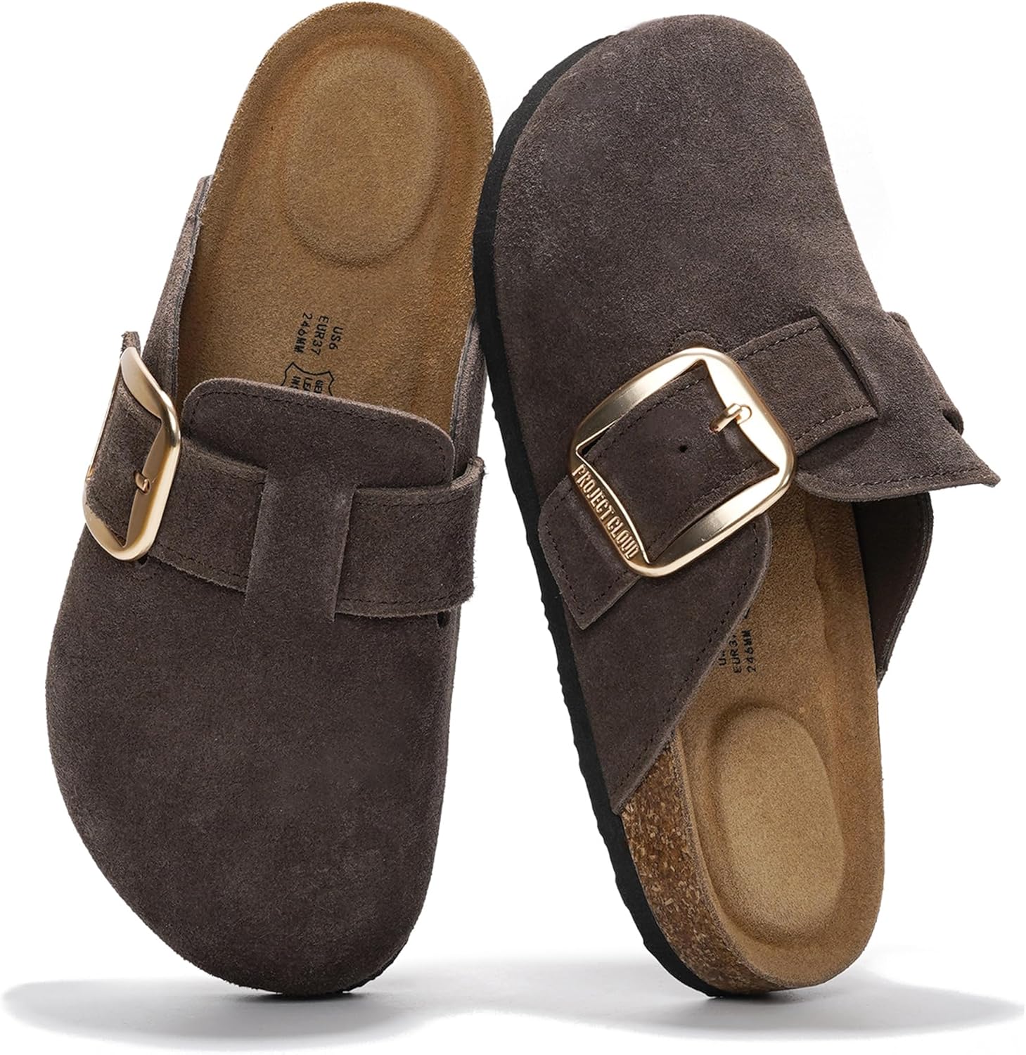Genuine Leather Clogs for Women with Memory Foam Comfort