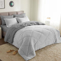 California King Comforter Set with Sheets Light Grey - All-Season