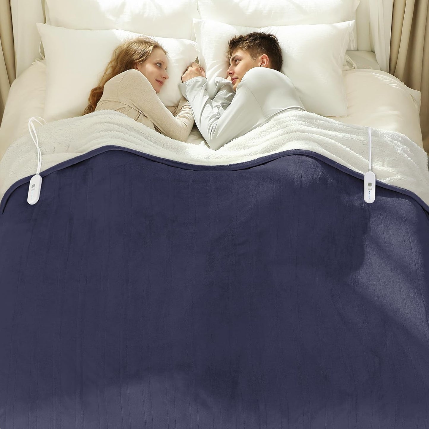 Heated Blanket Queen Size with Dual Control for Cozy Comfort