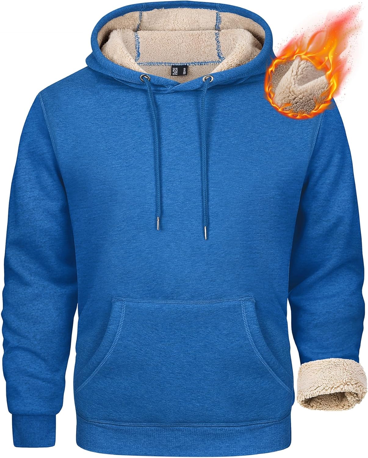 MAGCOMSEN Men's Heavy Hoodie Sherpa Fleece Lined Pullover