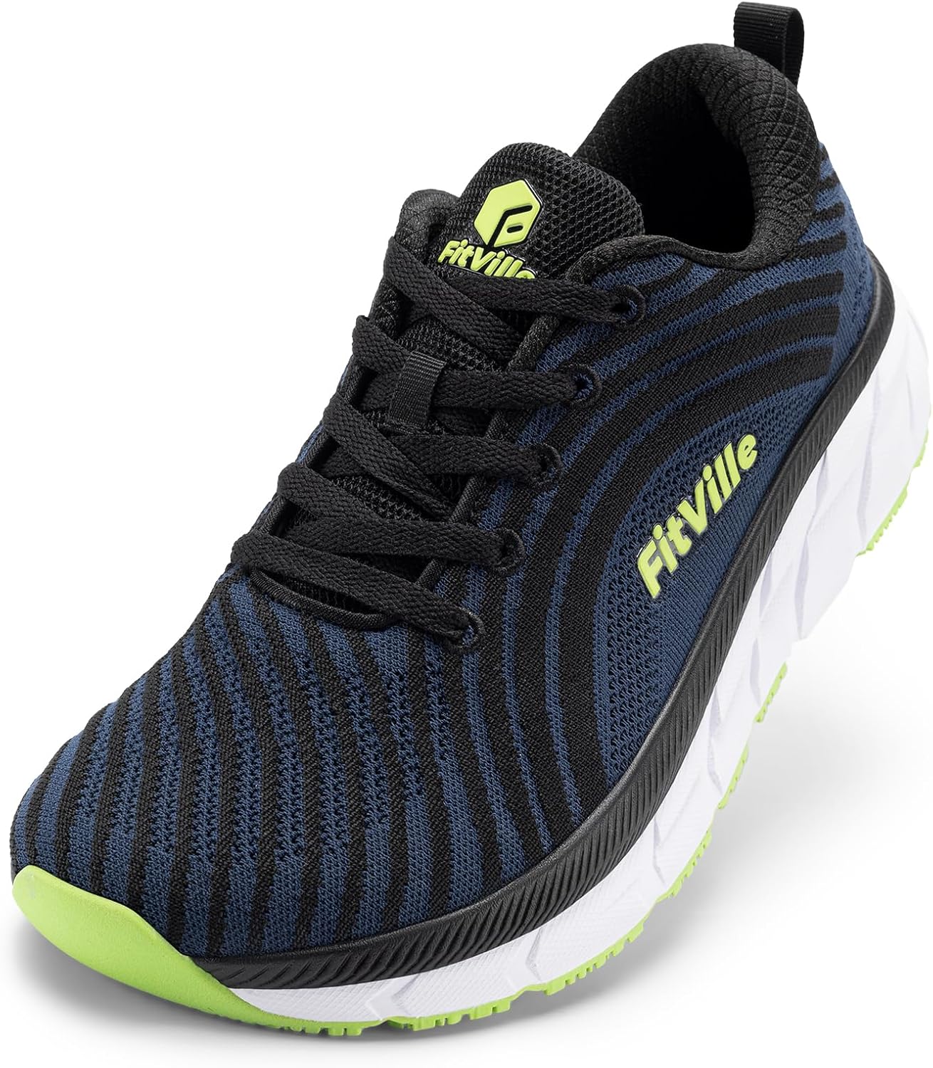 FitVille Wide Walking Shoes for Men with Extra Comfort and Grip